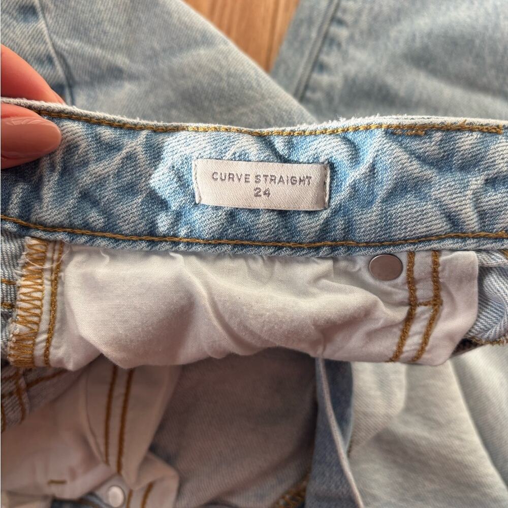 PacSun Women's Light Blue Straight Leg Jeans - Picture 5 of 6